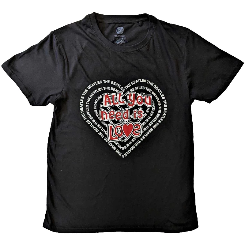 The Beatles | Official Band T-Shirt | All You Need Is Love Heart Zippered Front Buttoned Front Snap Front The Beatles | Official Band T-Shirt | All You Need Is Love Heart Zippered Front Buttoned Front Snap Front