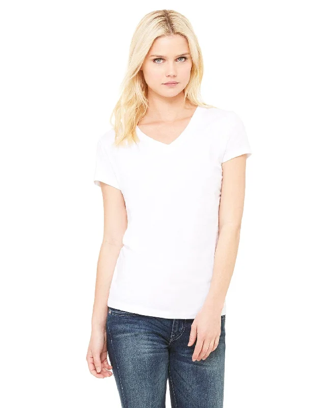 Bella+Canvas Ladies Short Sleeve V-Neck T-Shirt | White Knit Fabric Woven Fabric Fleece Fabric Bella+Canvas Ladies Short Sleeve V-Neck T-Shirt | White Knit Fabric Woven Fabric Fleece Fabric