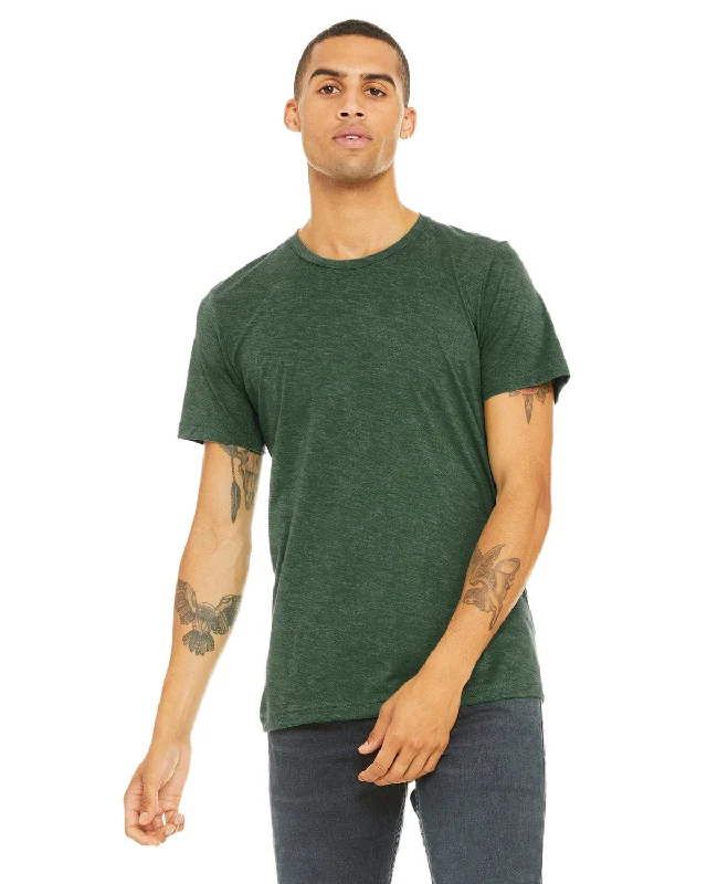 Bella+Canvas Triblend T-Shirt | Grass Grn Trblnd Zippered Front Buttoned Front Snap Front Bella+Canvas Triblend T-Shirt | Grass Grn Trblnd Zippered Front Buttoned Front Snap Front