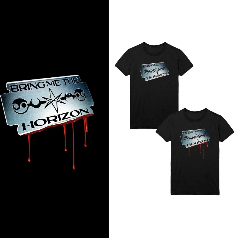 Bring Me The Horizon | Official Band T-Shirt | Razor Blade Collared Crew Neck Turtle Neck Bring Me The Horizon | Official Band T-Shirt | Razor Blade Collared Crew Neck Turtle Neck