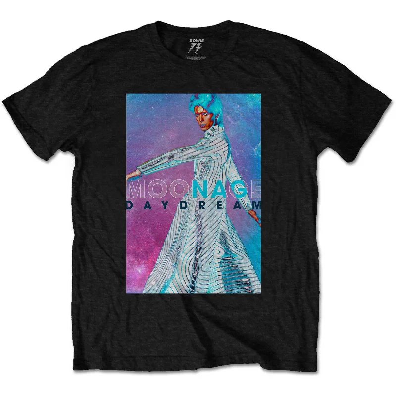 David Bowie | Official Band T-Shirt | Moonage Space Fitted T-Shirt Seamless Stretchy David Bowie | Official Band T-Shirt | Moonage Space Fitted T-Shirt Seamless Stretchy