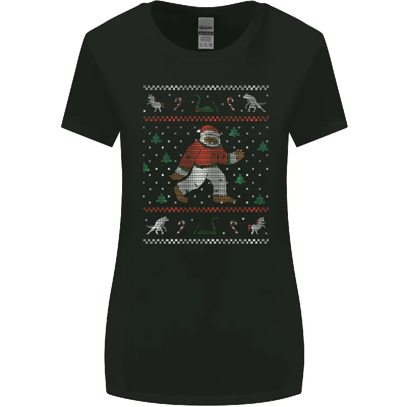Christmas Bigfoot Funny Xmas Womens Wider Cut T-Shirt Fitted T-Shirt Seamless Stretchy Christmas Bigfoot Funny Xmas Womens Wider Cut T-Shirt Fitted T-Shirt Seamless Stretchy
