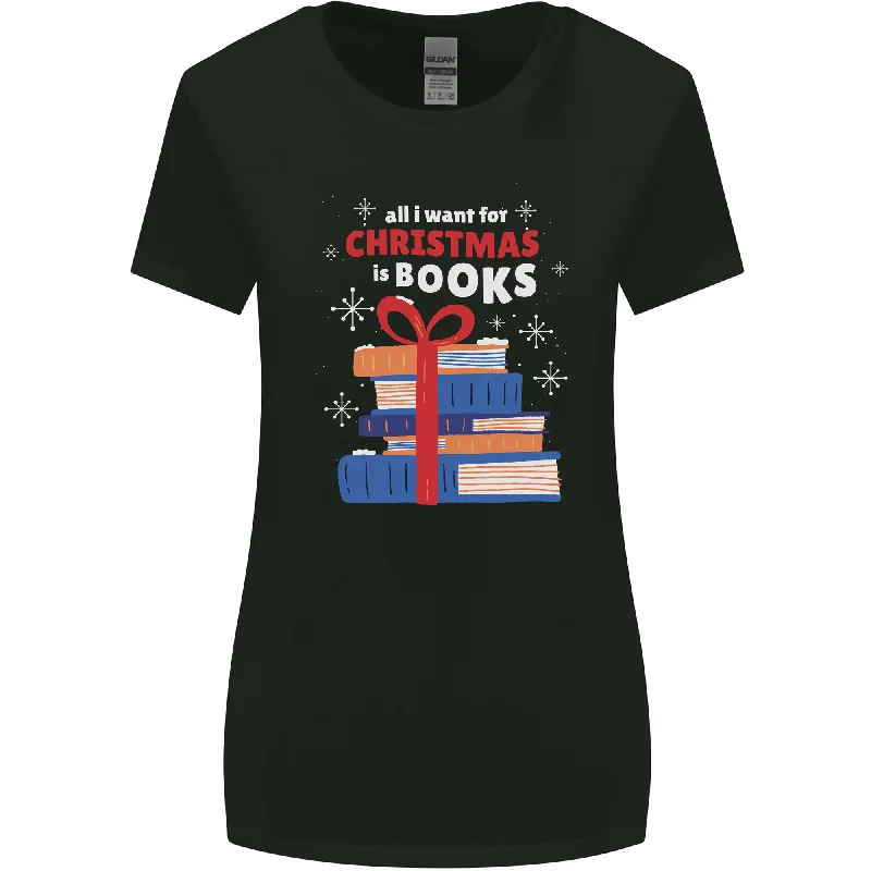 Christmas Books Funny Xmas Reading Bookworm Womens Wider Cut T-Shirt Mesh Blend Leather Blend Suede Blend Christmas Books Funny Xmas Reading Bookworm Womens Wider Cut T-Shirt Mesh Blend Leather Blend Suede Blend