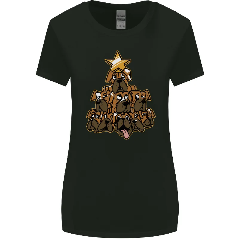 Christmas Boxer Dog Xmas Tree Funny Womens Wider Cut T-Shirt Front Pockets Side Pockets Patch Pockets Christmas Boxer Dog Xmas Tree Funny Womens Wider Cut T-Shirt Front Pockets Side Pockets Patch Pockets