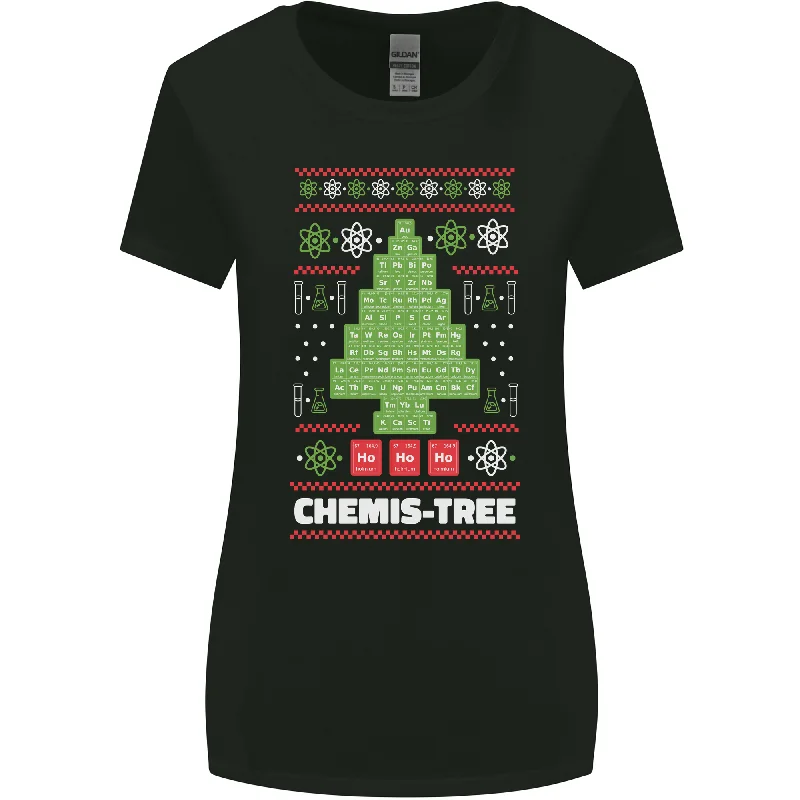 Christmas Chemistry Tree Funny Xmas Science Womens Wider Cut T-Shirt Rayon Velvet Corduroy Christmas Chemistry Tree Funny Xmas Science Womens Wider Cut T-Shirt Rayon Velvet Corduroy