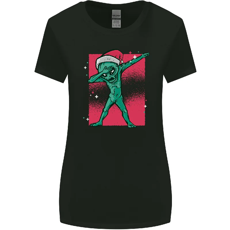 Christmas Dabbing Alien Xmas UFO Womens Wider Cut T-Shirt Front Pockets Side Pockets Patch Pockets Christmas Dabbing Alien Xmas UFO Womens Wider Cut T-Shirt Front Pockets Side Pockets Patch Pockets