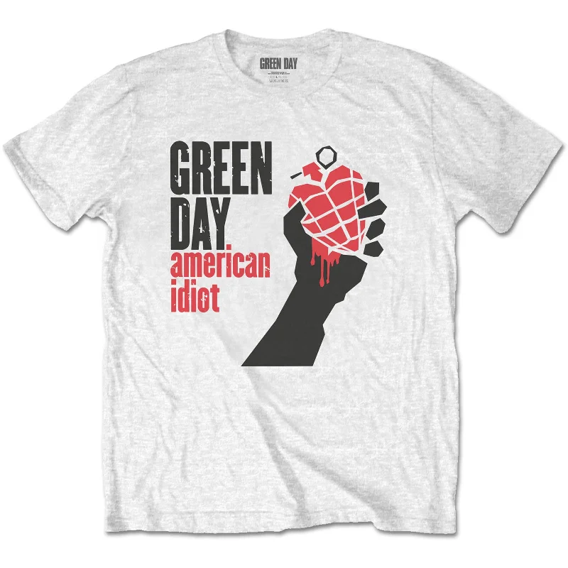 Green Day | Official Band T-Shirt | American Idiot Spandex Blend Rayon Blend Denim Blend Green Day | Official Band T-Shirt | American Idiot Spandex Blend Rayon Blend Denim Blend