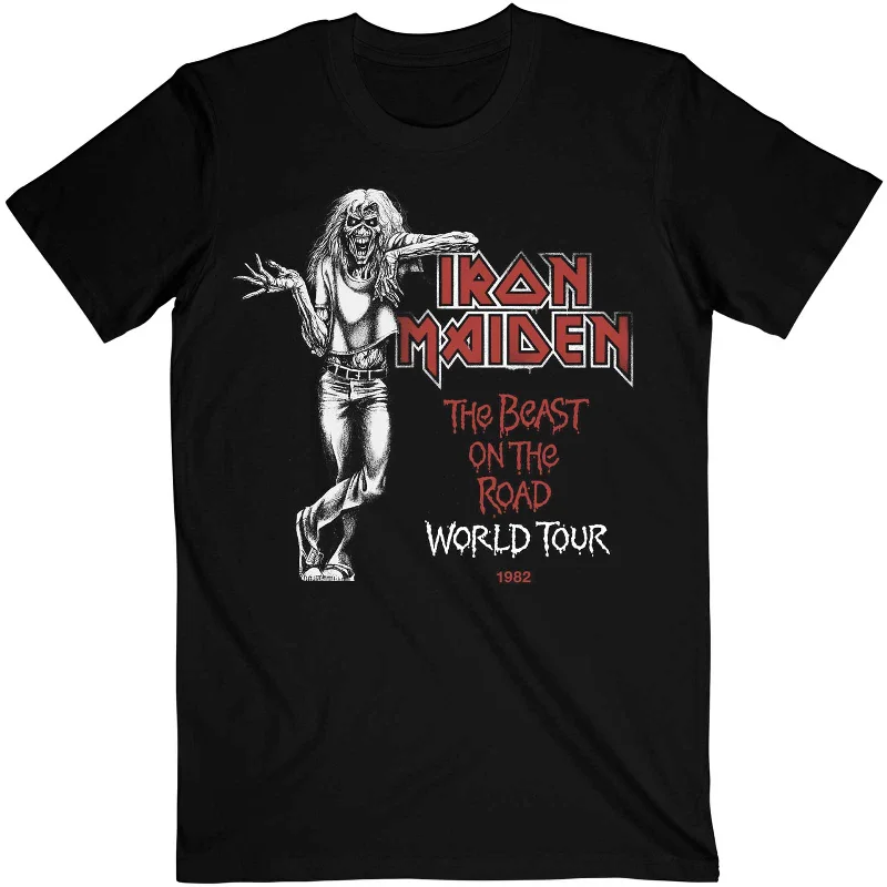 Iron Maiden | Official Band T-Shirt | Beast Over Hammersmith World Tour '78 Real Fur Shearling Chenille Iron Maiden | Official Band T-Shirt | Beast Over Hammersmith World Tour '78 Real Fur Shearling Chenille