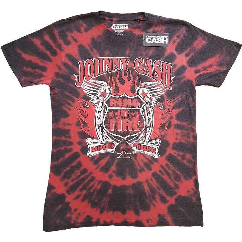 Johnny Cash | Official Band T-Shirt | Ring of Fire (Wash Collection) Sequined Glittery Shiny Johnny Cash | Official Band T-Shirt | Ring of Fire (Wash Collection) Sequined Glittery Shiny