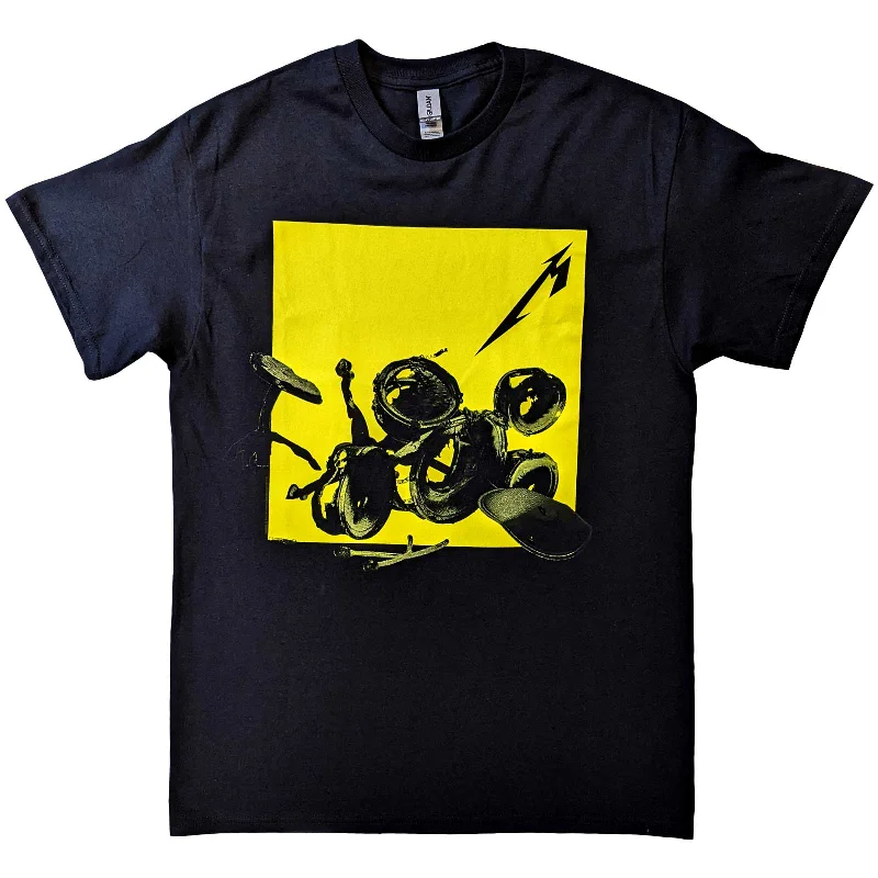 Metallica | Official Band T-Shirt | 72 Seasons Broken/Burnt Drums (Back Print) Anti-Shrink Durable Soft Metallica | Official Band T-Shirt | 72 Seasons Broken/Burnt Drums (Back Print) Anti-Shrink Durable Soft