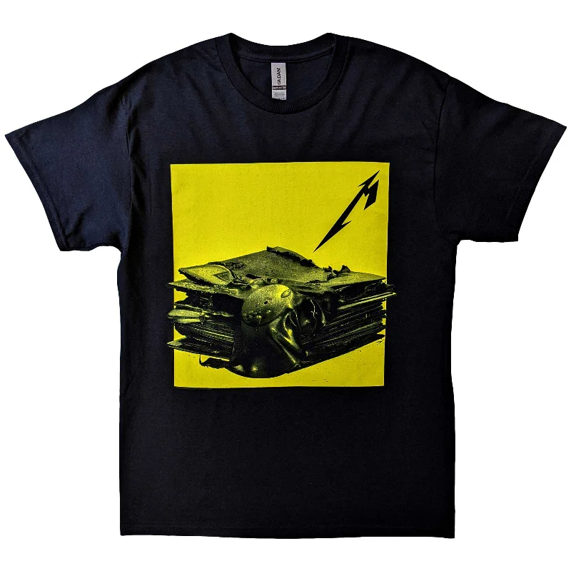 Metallica | Official Band T-Shirt | 72 Seasons Burnt Vinyl (Back Print) Collared T-Shirt Boat Neck A-Line Metallica | Official Band T-Shirt | 72 Seasons Burnt Vinyl (Back Print) Collared T-Shirt Boat Neck A-Line