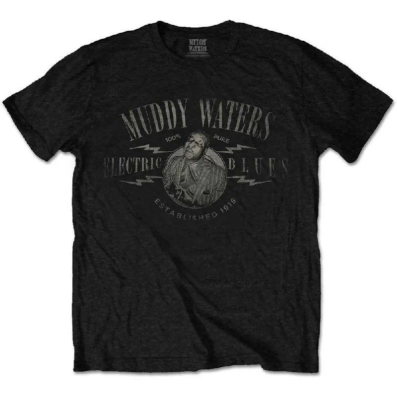 Muddy Waters | Official Band T-Shirt | Electric Blues Vintage Graphic Embroidered Appliqued Muddy Waters | Official Band T-Shirt | Electric Blues Vintage Graphic Embroidered Appliqued