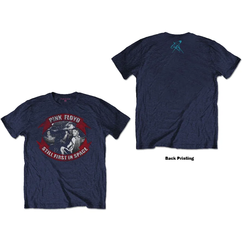 Pink Floyd | Official Band T-Shirt | First In Space Vignette (Back Print) Zippered Front Buttoned Front Snap Front Pink Floyd | Official Band T-Shirt | First In Space Vignette (Back Print) Zippered Front Buttoned Front Snap Front