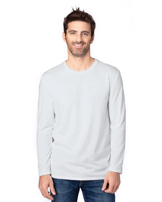 Threadfast Apparel Unisex Ultimate Long Sleeve T-Shirt | Silver Chenille Brocade Lace Threadfast Apparel Unisex Ultimate Long Sleeve T-Shirt | Silver Chenille Brocade Lace