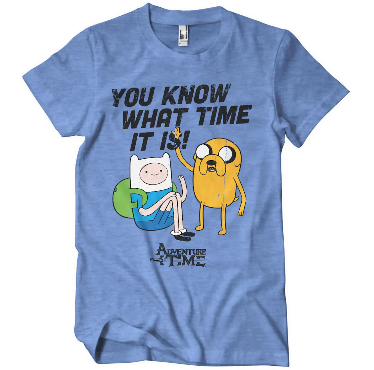 Adventure Time | Official Band T-Shirt | It's Adventure Time (blue) Collared T-Shirt Boat Neck A-Line Adventure Time | Official Band T-Shirt | It's Adventure Time (blue) Collared T-Shirt Boat Neck A-Line