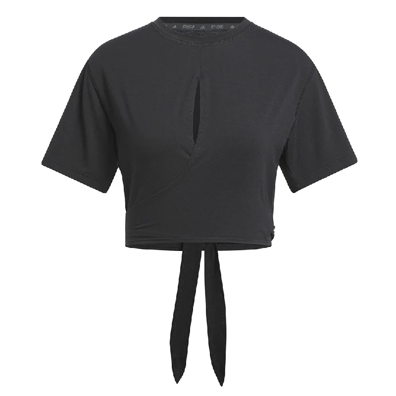 adidas - Women's Yoga Studio T-Shirt (HS8115) Asymmetrical Pockets Print