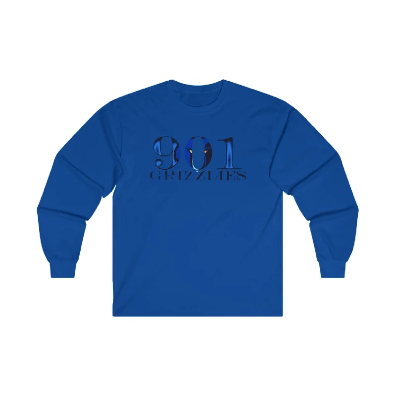 901 Grizzlies Long Sleeve Tee Welt Pockets Slit Pockets