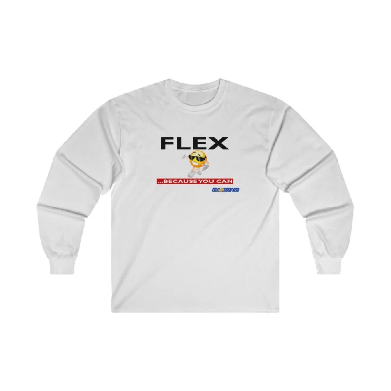 Flex Long Sleeve Tee Mesh Blend Leather Blend Suede Blend