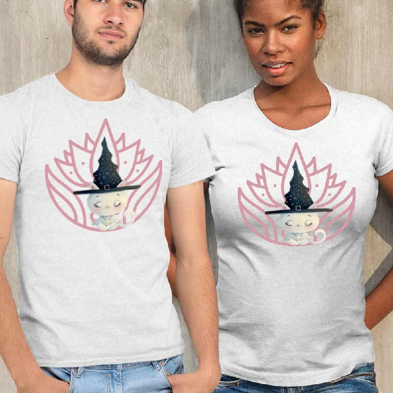 Meditation Kitty t-shirt design for couple Chenille Blend Fleece Blend Nylon Blend