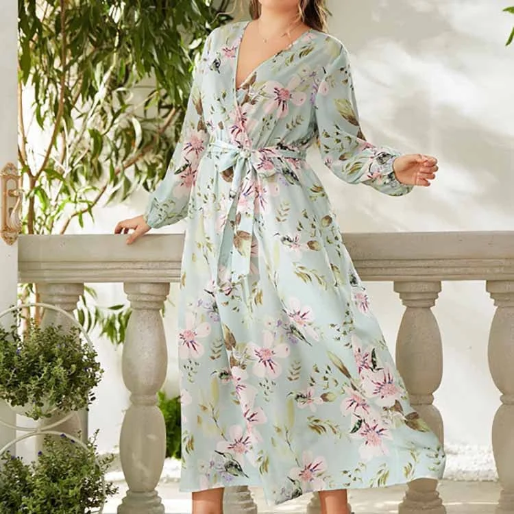 Plus Size Amaryllis Maxi Dress Comfortable Maxi Dress with Slits