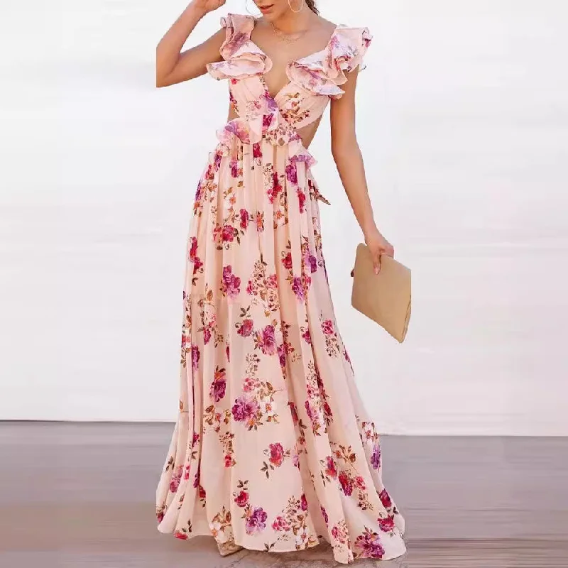 Verena Maxi Dress Fashionable Chiffon Tiered Maxi Dress