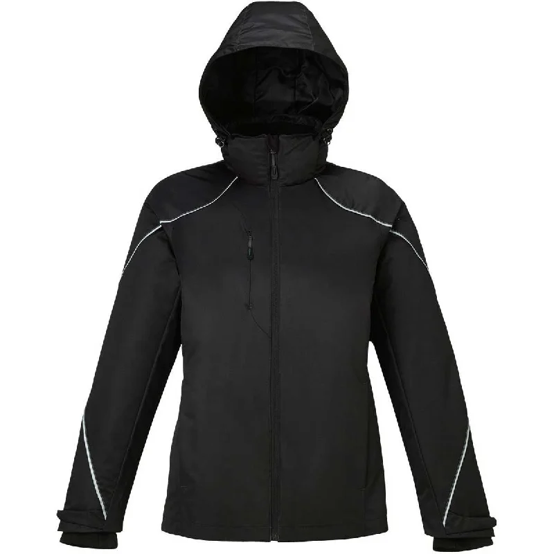 North End Women's Black Angle 3-In-1 Jacket with Bonded Fleece Liner Faux Fur Jacket Real Fur Jacket Shearling Jacket North End Women's Black Angle 3-In-1 Jacket with Bonded Fleece Liner Faux Fur Jacket Real Fur Jacket Shearling Jacket