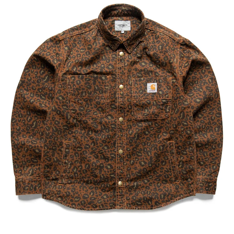 Carhartt WIP Conro Shirt Jacket - Camo Leopard/Tamarind Denim Jacket Leather Jacket Suede Jacket Carhartt WIP Conro Shirt Jacket - Camo Leopard/Tamarind Denim Jacket Leather Jacket Suede Jacket