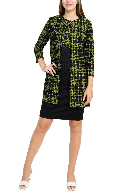 Danny & Nicole Scoop Neck Sleeveless Zipper Back Multi Print Knit Dress with Matching Jacket Faux Fur Jacket Real Fur Jacket Shearling Jacket Danny & Nicole Scoop Neck Sleeveless Zipper Back Multi Print Knit Dress with Matching Jacket Faux Fur Jacket Real Fur Jacket Shearling Jacket