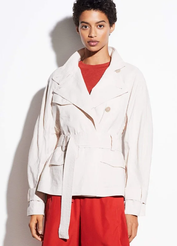 Vince - Drapey Linen Jacket in Sand Glow One-Shoulder Jacket Off-the-Shoulder Jacket Asymmetrical Jacket Vince - Drapey Linen Jacket in Sand Glow One-Shoulder Jacket Off-the-Shoulder Jacket Asymmetrical Jacket
