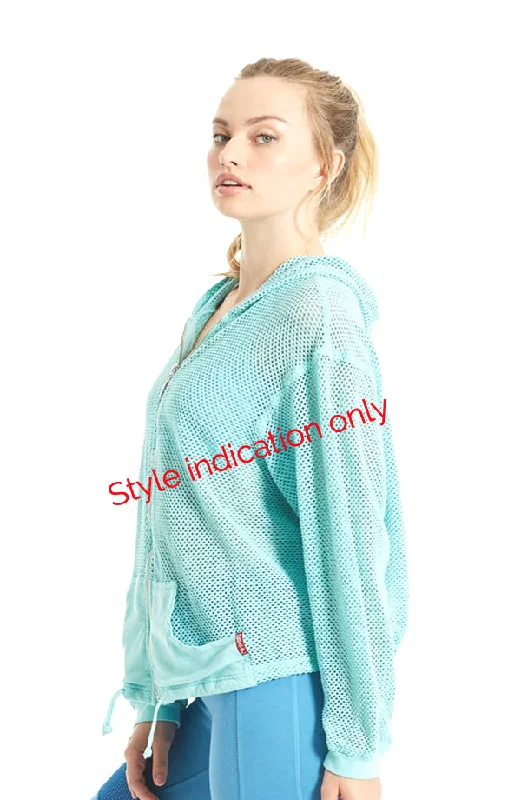 Black Mesh Tennis Jacket Cardigan Sweater Pullover