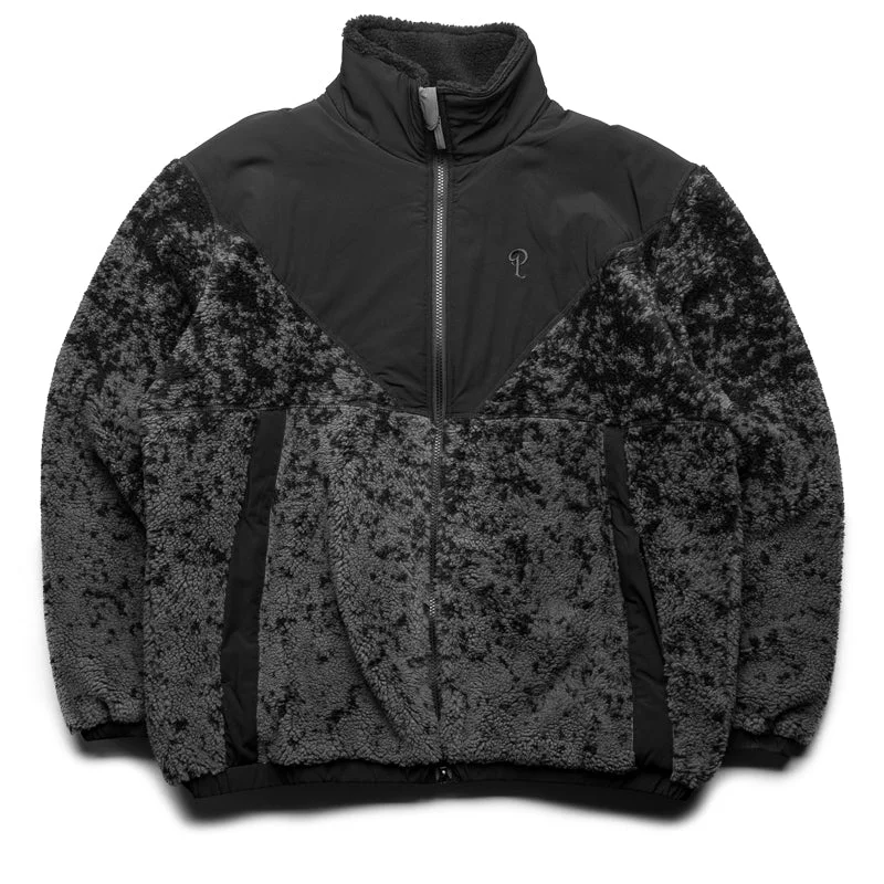 Politics Full Zip Sherpa Jacket - Dark Shadow Fleece Fabric Down Fabric Feather Fabric Politics Full Zip Sherpa Jacket - Dark Shadow Fleece Fabric Down Fabric Feather Fabric