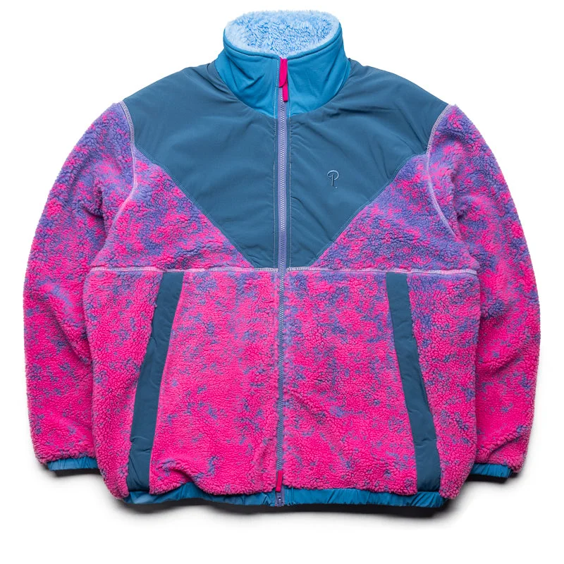 Politics Full Zip Sherpa Jacket - Mixed Berry Embroidered Jacket Appliqued Jacket Beaded Jacket Politics Full Zip Sherpa Jacket - Mixed Berry Embroidered Jacket Appliqued Jacket Beaded Jacket