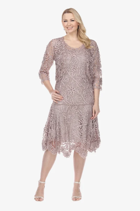 Soulmates 1501 Soutache Lace Tea-Length Cocktail Dress with Jacket Set Wool Jacket Cashmere Jacket Tweed Jacket Soulmates 1501 Soutache Lace Tea-Length Cocktail Dress with Jacket Set Wool Jacket Cashmere Jacket Tweed Jacket