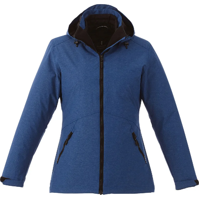 Elevate Women's Metro Blue Heather Delamar 3-in-1 Jacket Zippered Jacket Buttoned Jacket Snapped Jacket Elevate Women's Metro Blue Heather Delamar 3-in-1 Jacket Zippered Jacket Buttoned Jacket Snapped Jacket