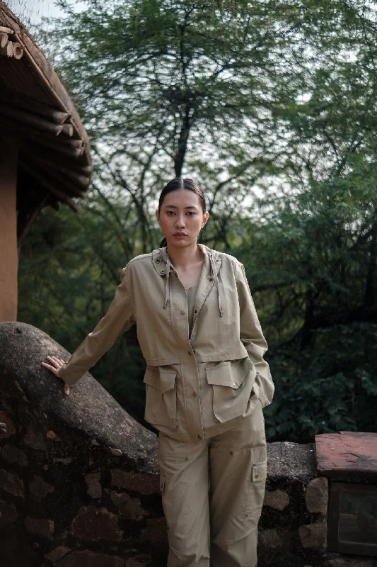 The Terra Tribe Khaki Kyoto Utility Jacket Mesh Jacket Canvas Jacket Denim Jacket