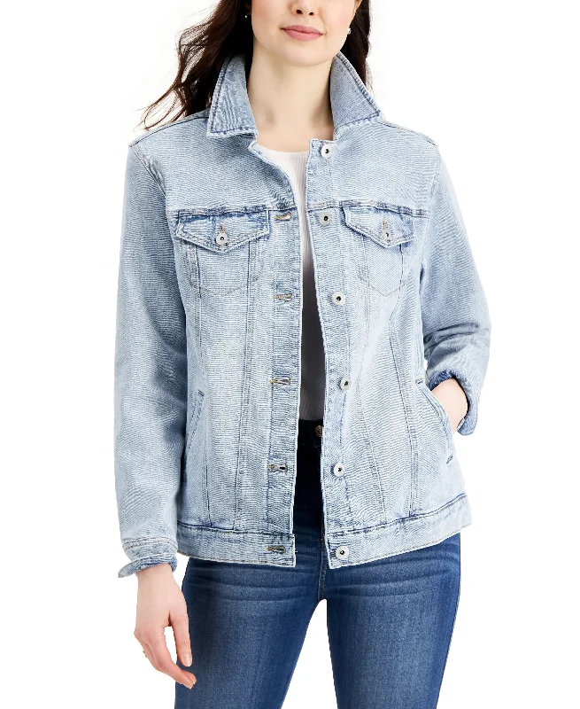 Style & Co Denim Trucker Jacket Herringbone Jacket Houndstooth Jacket Plaid Jacket