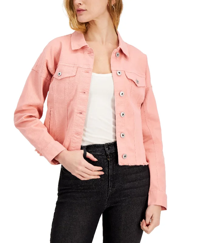 Style & Co Raw Hem Denim Jacket Rayon Jacket Velvet Jacket Corduroy Jacket