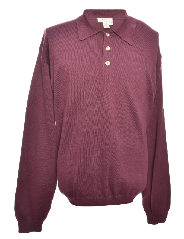 Plum Eddie Bauer Jumper - L Velvet Chenille Corduroy
