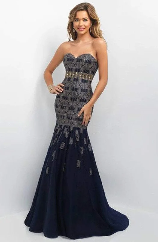 Blush by Alexia Designs - 11130SC Strapless Beaded Mermaid Dress