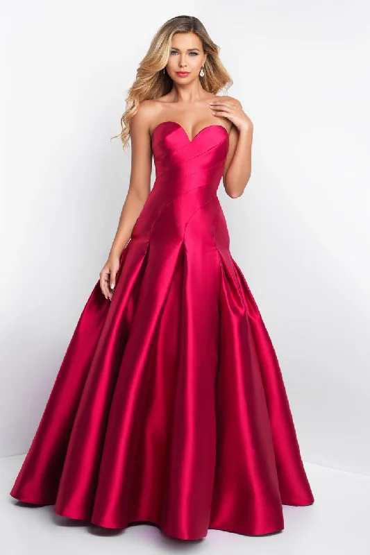 Blush by Alexia Designs - C1067SC Sulpted Strapless Mikado Long Dress