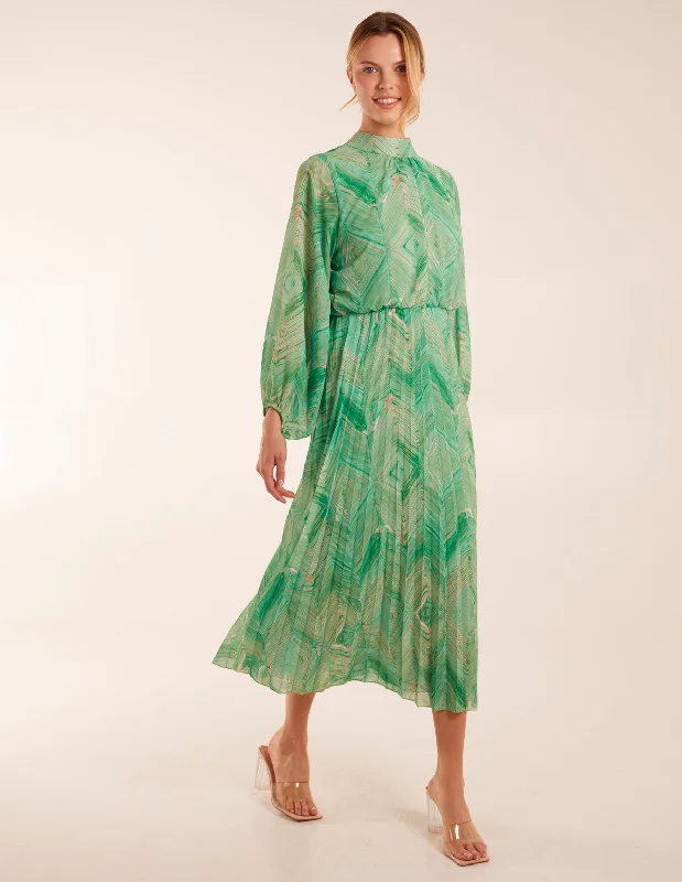 Diamond Aztec High Neck Dress