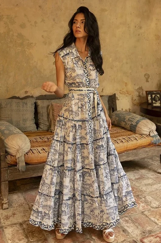 Miss June Georgina Dress - BLue