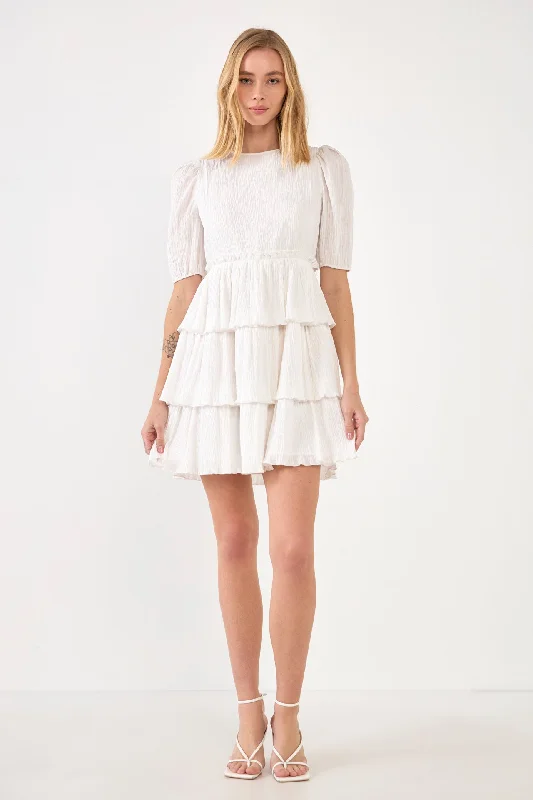 Texture Tiered Dress