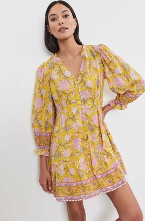 Velvet Mary Dress - Sunburst
