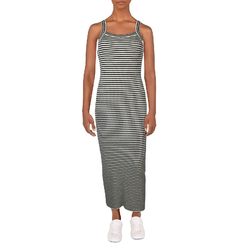 Z Supply Womens Tea Length Ribbed Sweaterdress