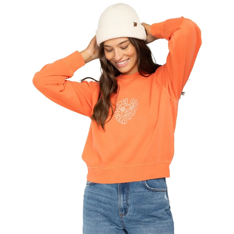 Billabong Womens From Paradise Vintage Pullover Sweatshirt Hoodie with Longline Fit Extended Stylish Billabong Womens From Paradise Vintage Pullover Sweatshirt Hoodie with Longline Fit Extended Stylish