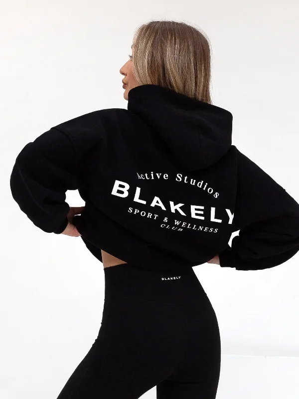 Active Studios Oversized Hoodie - Black Hoodie with Drop Shoulder Relaxed Streetwear Active Studios Oversized Hoodie - Black Hoodie with Drop Shoulder Relaxed Streetwear