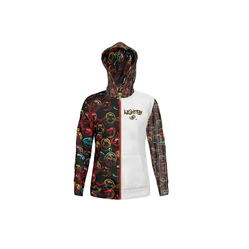 Outspoken Designs 01 "Lighten Up" Designer Unisex Full Zip Hoodie Hoodie with Pastel Soft Subtle Outspoken Designs 01 "Lighten Up" Designer Unisex Full Zip Hoodie Hoodie with Pastel Soft Subtle