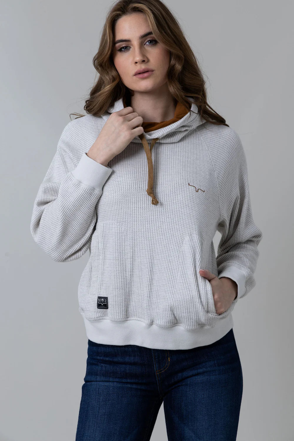 Kimes Ranch Women's Laguna Hoodie in Oatmeal Hoodie with Button Placket Classic Preppy Kimes Ranch Women's Laguna Hoodie in Oatmeal Hoodie with Button Placket Classic Preppy