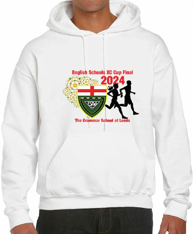 More Mile Classic ESAA Leeds XC Final 2024 Hoody - White Hoodie with Back Slit Movement Comfort More Mile Classic ESAA Leeds XC Final 2024 Hoody - White Hoodie with Back Slit Movement Comfort